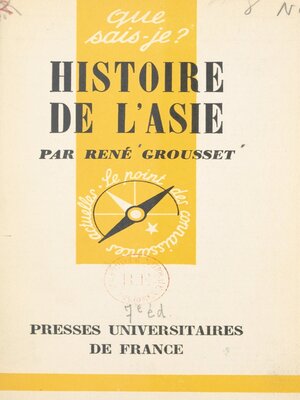 cover image of Histoire de l'Asie